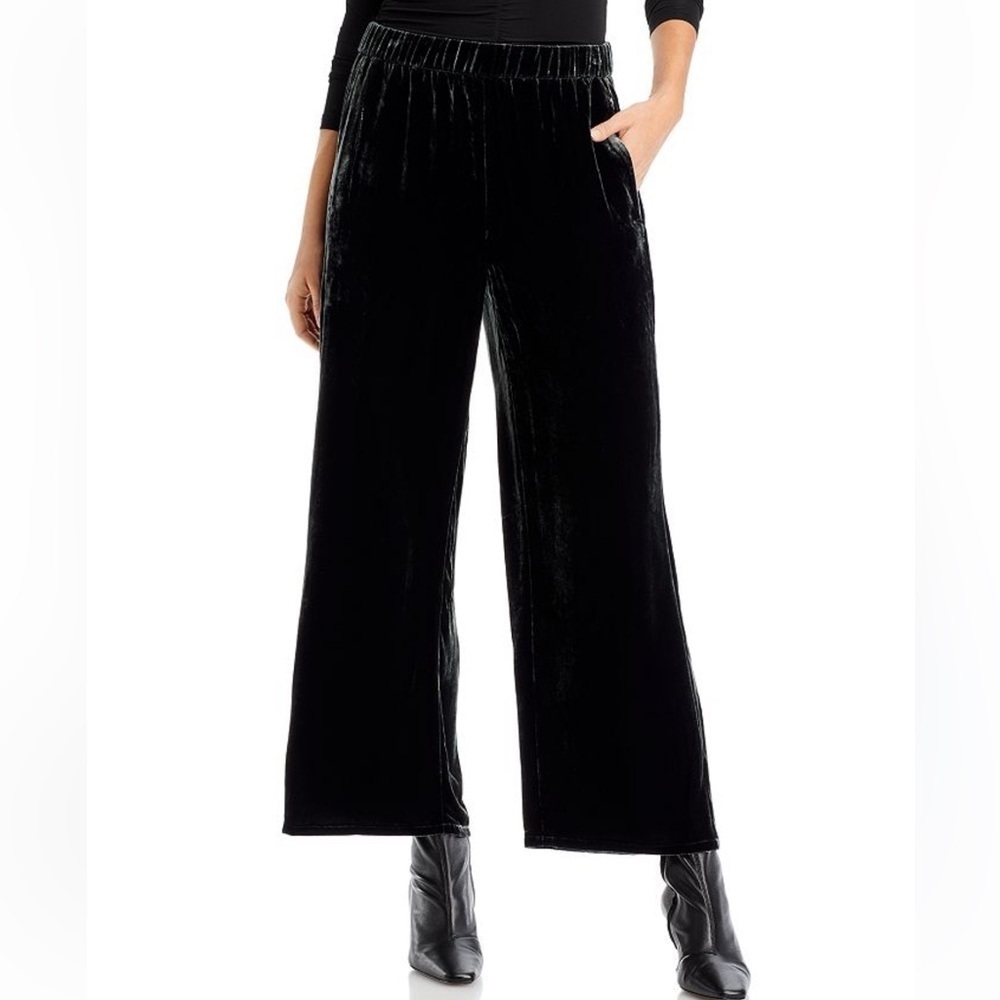 Eileen Fisher Velvet Wide Leg Ankle Pants